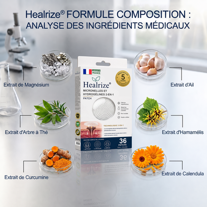 【🔥 Dernier jour : -70 % 🔥】🇫🇷 𝐇𝐞𝒂𝒍𝗿𝗶𝙯𝙚® Patch 2-en-1 à micro-aiguilles & hydrocolloïde | Aide à réduire l’apparence des grains de beauté, verrues, acné et étiquettes cutanées | Patchs invisibles visage & corps.