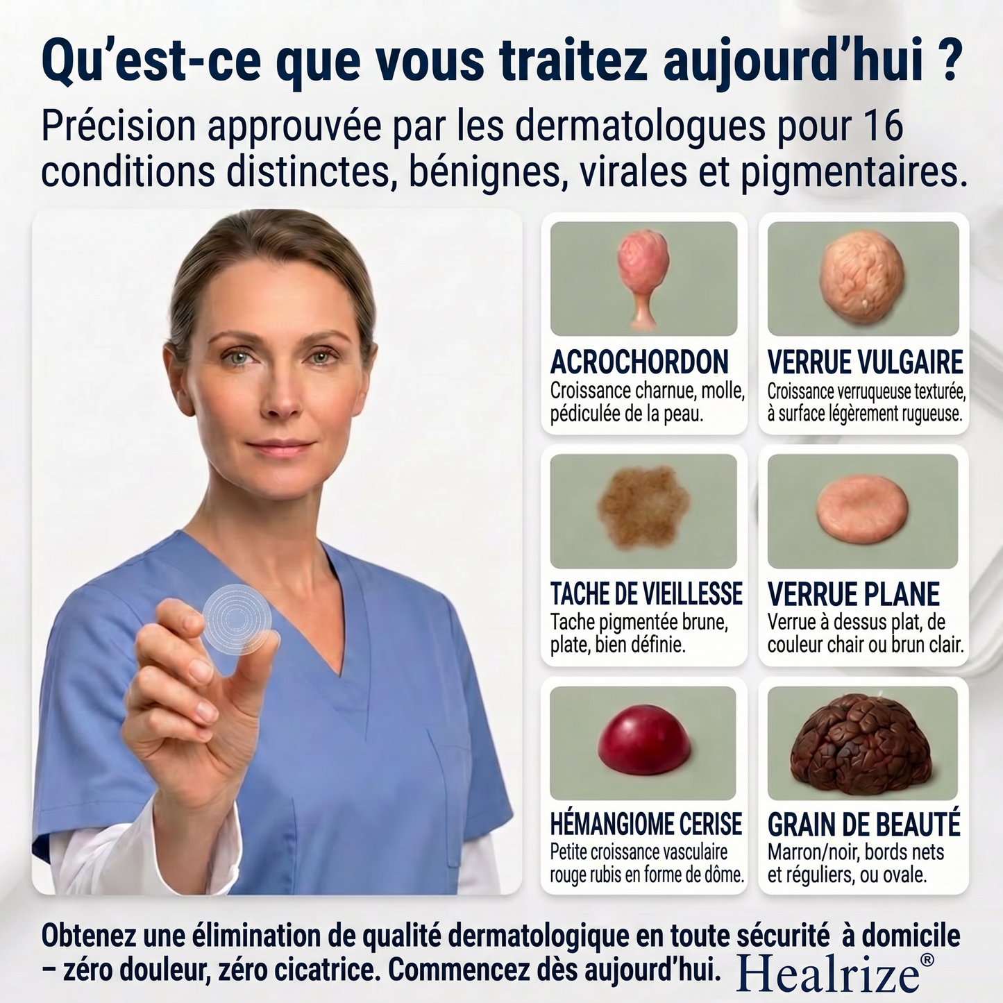 【🔥 Dernier jour : -70 % 🔥】🇫🇷 𝐇𝐞𝒂𝒍𝗿𝗶𝙯𝙚® Patch 2-en-1 à micro-aiguilles & hydrocolloïde | Aide à réduire l’apparence des grains de beauté, verrues, acné et étiquettes cutanées | Patchs invisibles visage & corps.
