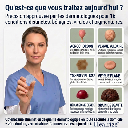 【🔥 Dernier jour : -70 % 🔥】🇫🇷 𝐇𝐞𝒂𝒍𝗿𝗶𝙯𝙚® Patch 2-en-1 à micro-aiguilles & hydrocolloïde | Aide à réduire l’apparence des grains de beauté, verrues, acné et étiquettes cutanées | Patchs invisibles visage & corps.