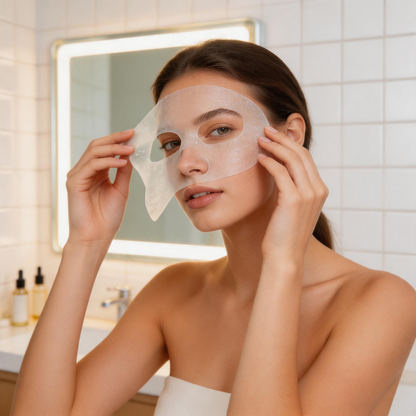 Masque clarifiant en tissu à l’huile essentielle d’arbre à thé purifiante